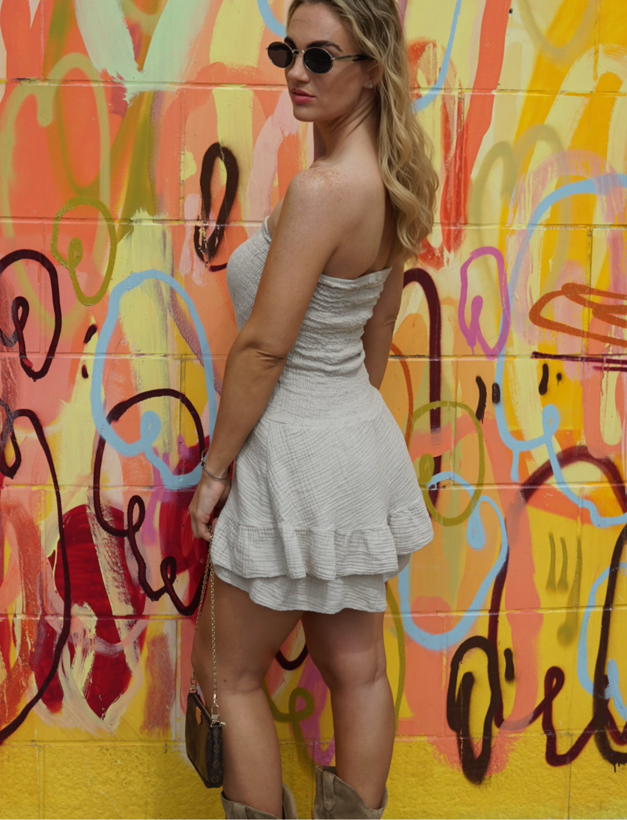 Shirred Frill Playsuit