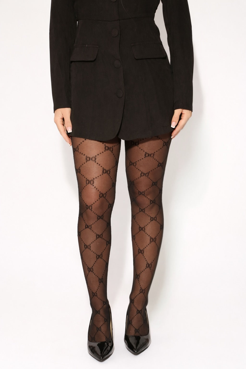 Bow Patterned Tights