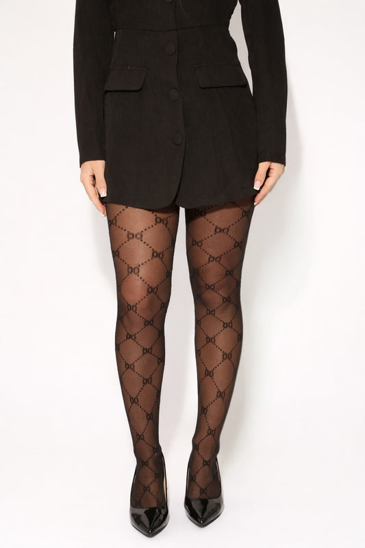 Bow Patterned Tights